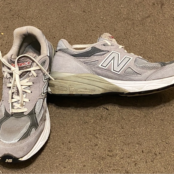 Womens New Balance 990 v3 Grey White Made in USA Size 10.5 W990GL3 - Picture 2 of 6